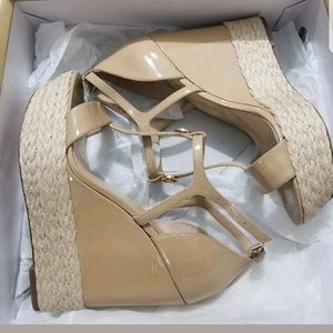 Michael kors Kerri wedge sandals patent leather